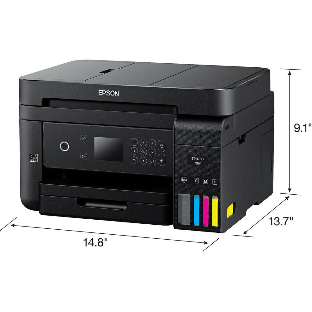 Epson WorkForce ET-3750 EcoTank All-In-One Inkjet Printer