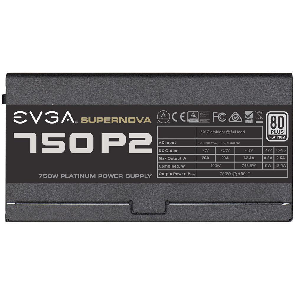 EVGA SuperNOVA 750 P2 750W 80 Plus Platinum Modular Power Supply