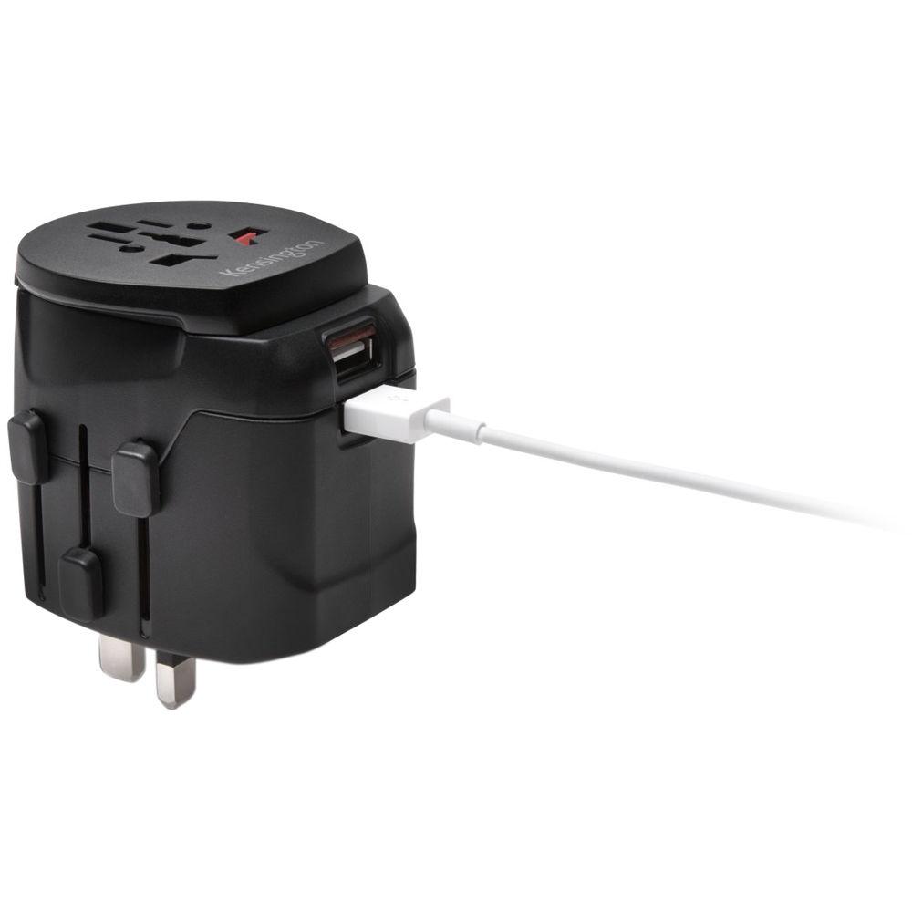 Kensington Grounded International Travel Adapter with Dual USB Ports