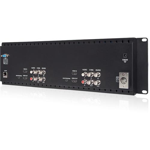 Laizeske Dual 7" IPS 1280 x 800 LCD Rackmount Monitor with 3G-SDI & HDMI