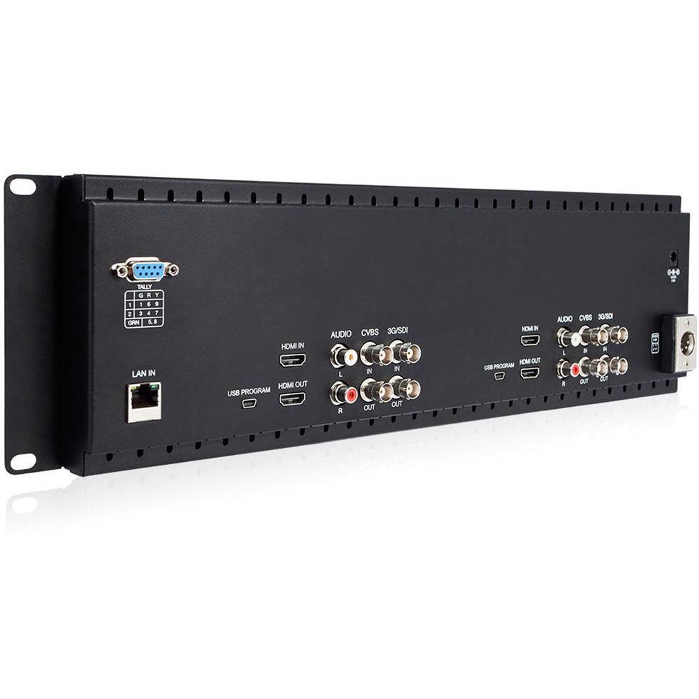 Laizeske Dual 7" IPS 1280 x 800 LCD Rackmount Monitor with 3G-SDI & HDMI