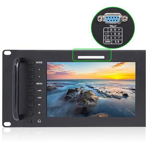 Laizeske Dual 7" IPS 1280 x 800 LCD Rackmount Monitor with 3G-SDI & HDMI