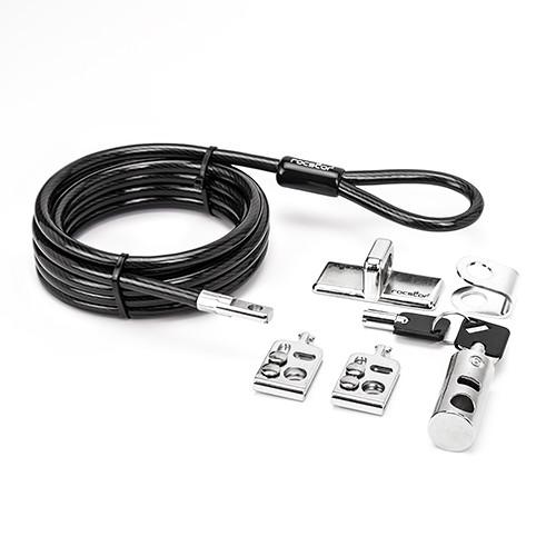 Rocstor Rocbolt Security Cable & Key Lock Kit for Desktop & Peripherals