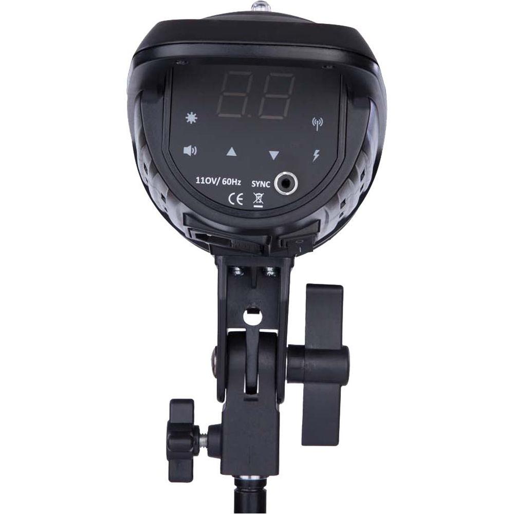 Studio Essentials 200Ws Value Flash Head 1-Light Kit with Umbrella and Wireless Remote