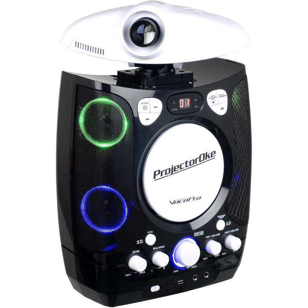 VocoPro ProjectorOke CD G and Bluetooth-Enabled Karaoke System with LED Projector
