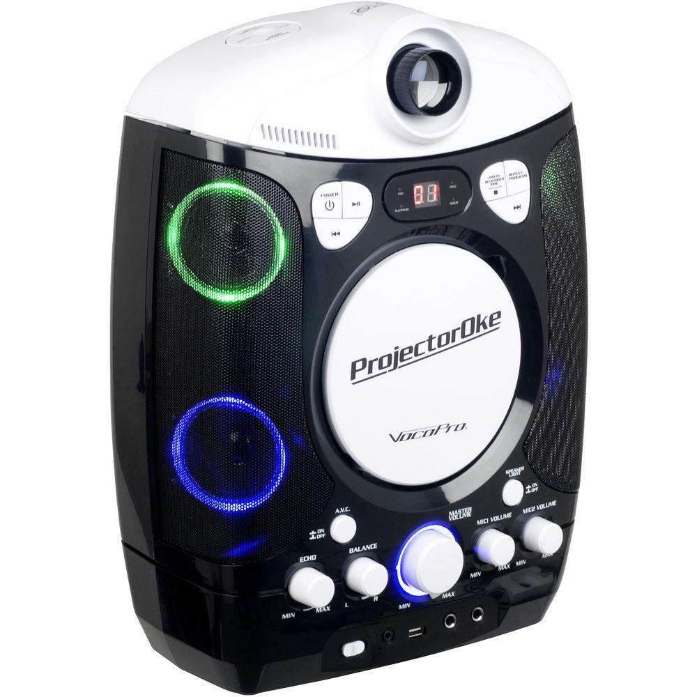 VocoPro ProjectorOke CD G and Bluetooth-Enabled Karaoke System with LED Projector