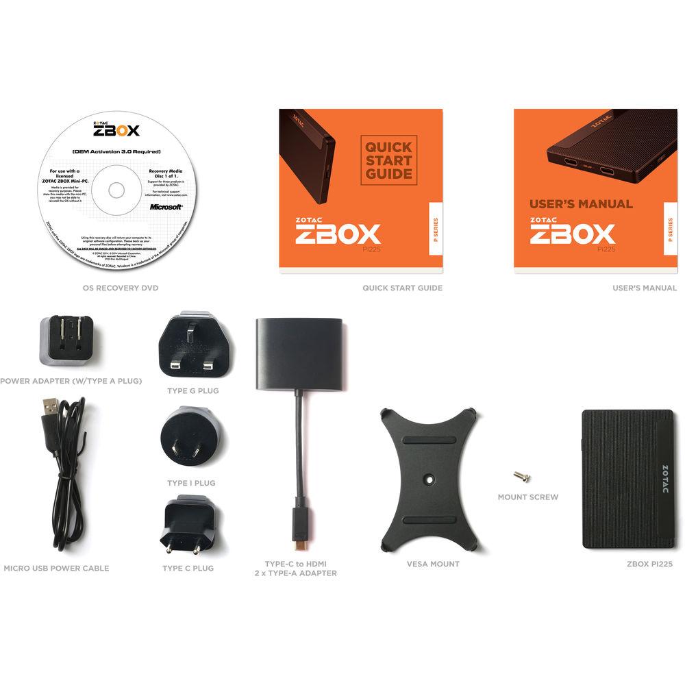 ZOTAC ZBOX PI225 Mini Desktop Computer
