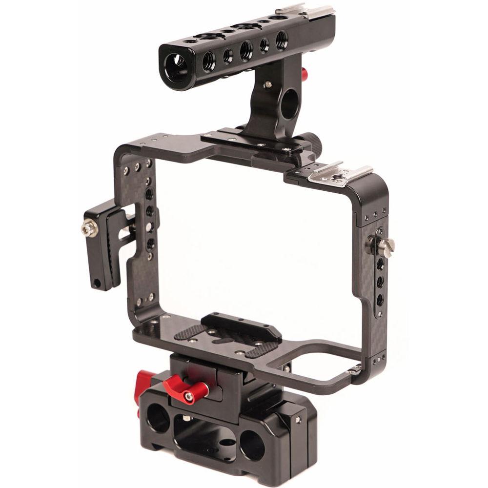 CAME-TV Carbon Fiber Cage with 15mm Rod Base for Sony a7 Series