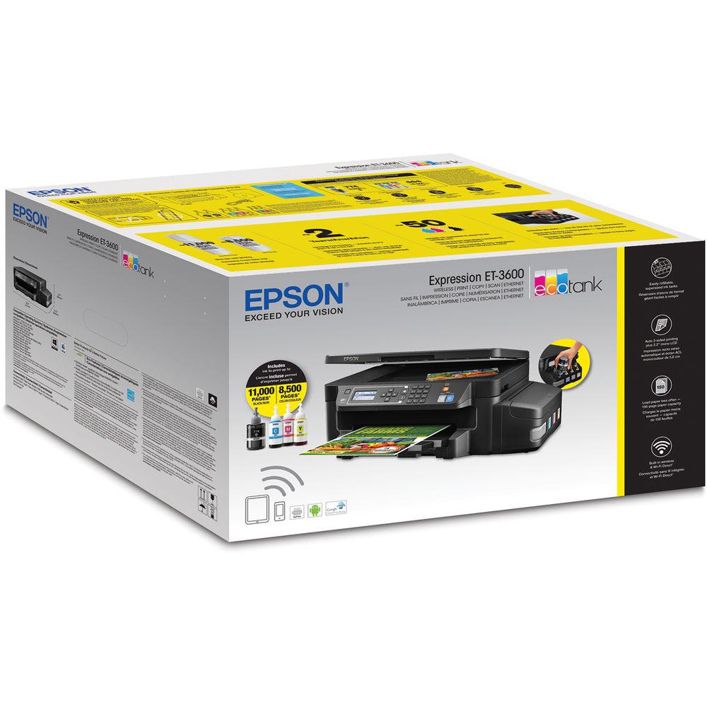 Epson Expression ET-3600 EcoTank All-in-One Inkjet Printer