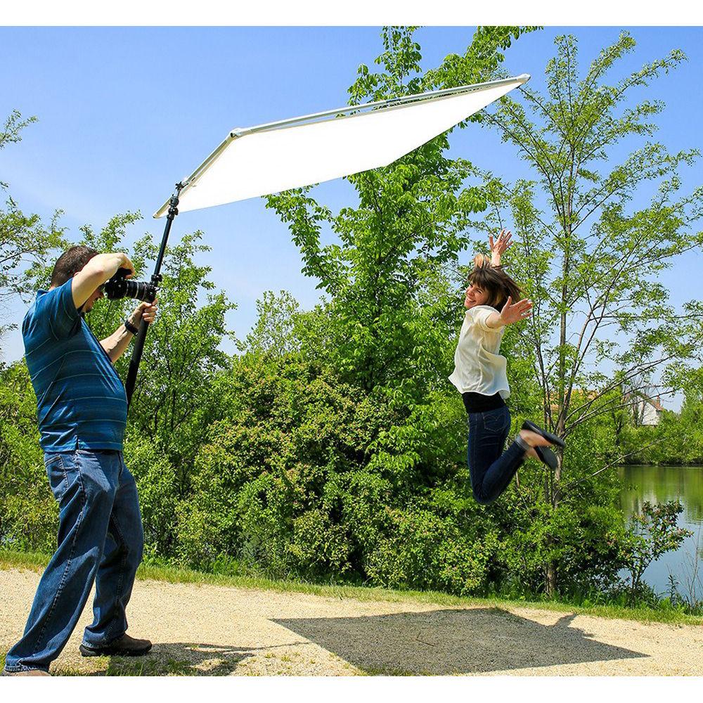 FotodioX Pro Studio Solutions Sun Scrim Collapsible Frame Reflector Kit with Boom Handle and Bag