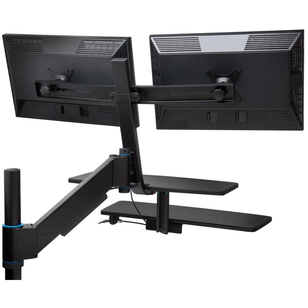 Kensington SmartFit Sit Stand Dual Monitor Articulated Arm Workstation for up to 24" Screens
