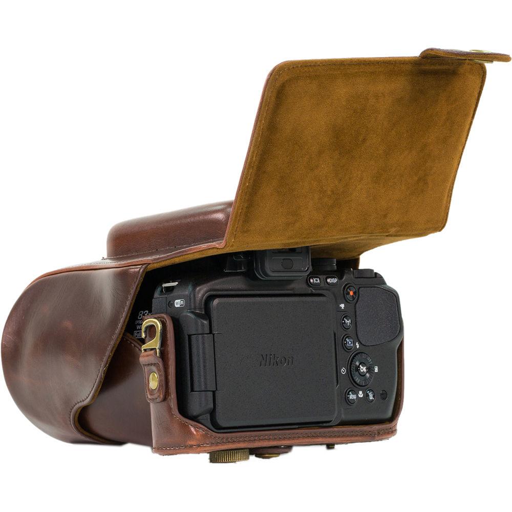 MegaGear Ever Ready Leather Camera Case for Nikon COOLPIX P900 P900S