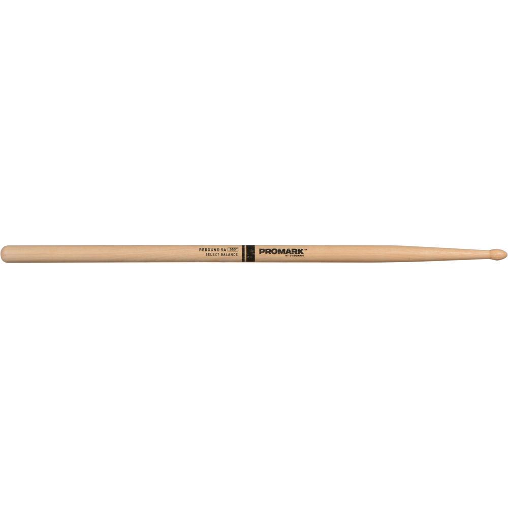 Promark RBH550TW Hickory 5A, Tear-Drop Wood Tip Drum Sticks by D