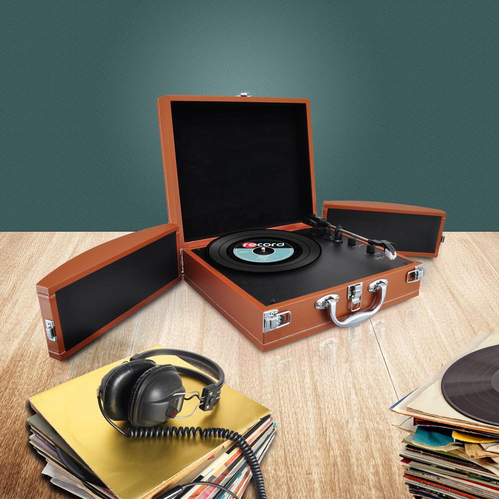 Pyle Pro PVTTBT8OR Portable Suitcase Turntable with Bluetooth and USB