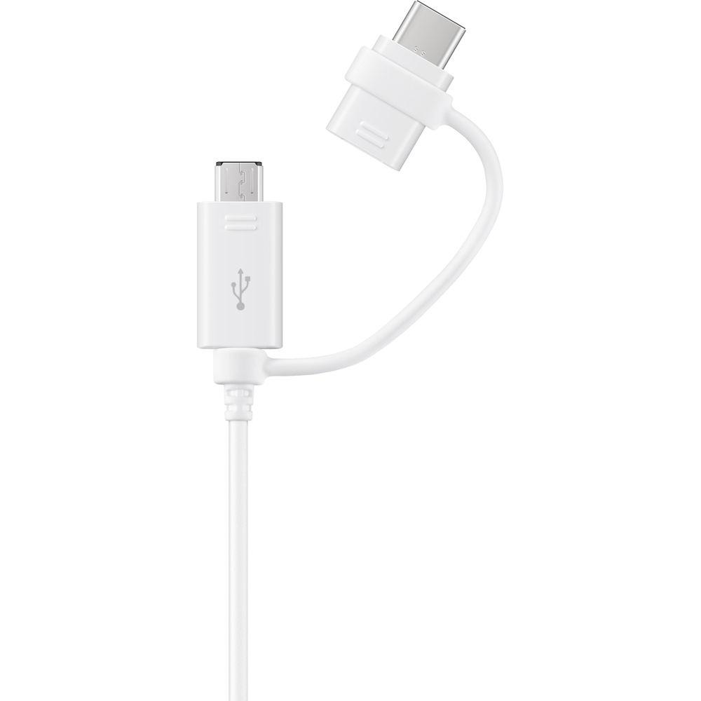 Samsung USB Type-A Male to Micro-USB Male & USB Type-C Male Combo Cable