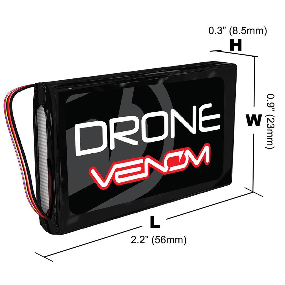 Venom Group 3.7V 800mAh 25C 1S LiPo Battery with Micro Losi and JST Plugs