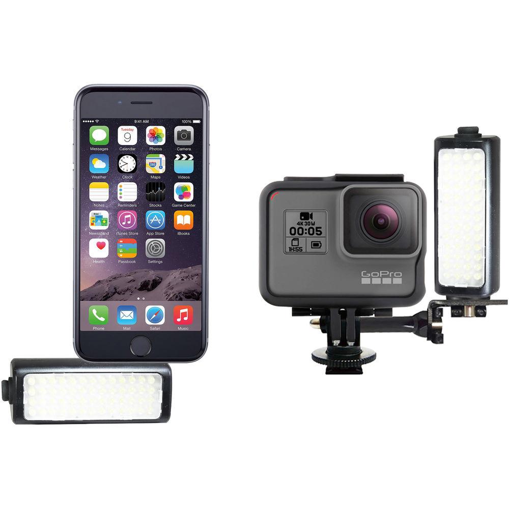 Vidpro Mini LED Video Light Kit for Action Cameras, Camcorders, and Smartphones