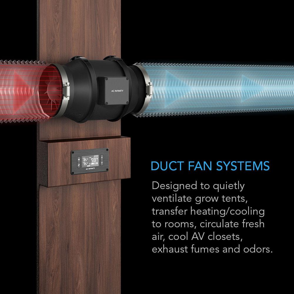 AC Infinity CLOUDLINE T6 Quiet Inline Mixed-Flow Duct Fan System