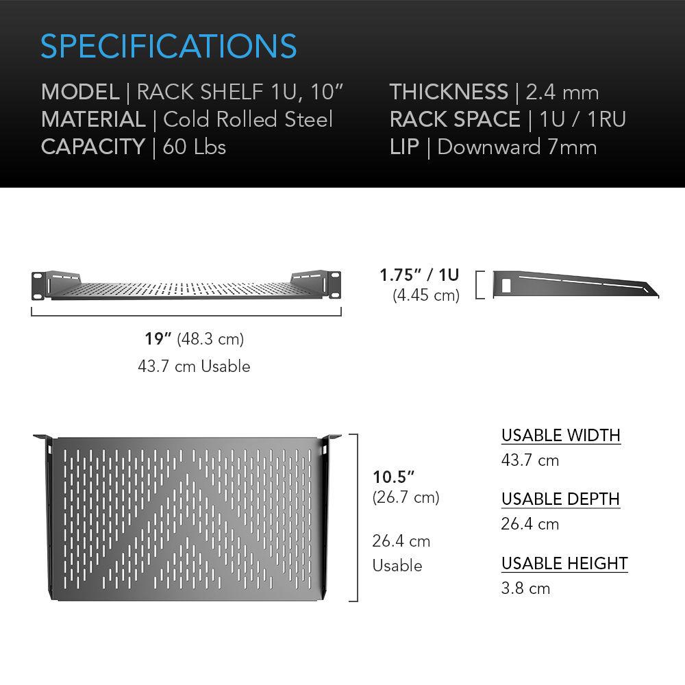 AC Infinity Vented Cantilever Shelf