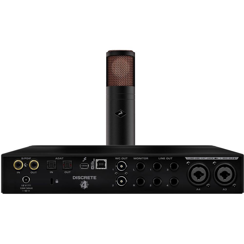 Antelope Discrete 4 and Edge Bundle Thunderbolt USB 14x20 Audio Interface with Premium FX Pack and Large-Diaphragm Condenser Modeling Microphone