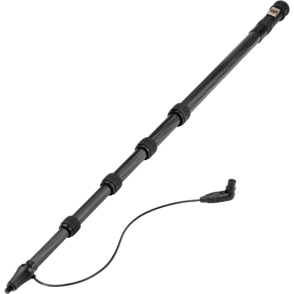Auray CFP-58R Carbon Fiber Telescoping Boom Pole with Internal Cable & Side Exit XLR Base