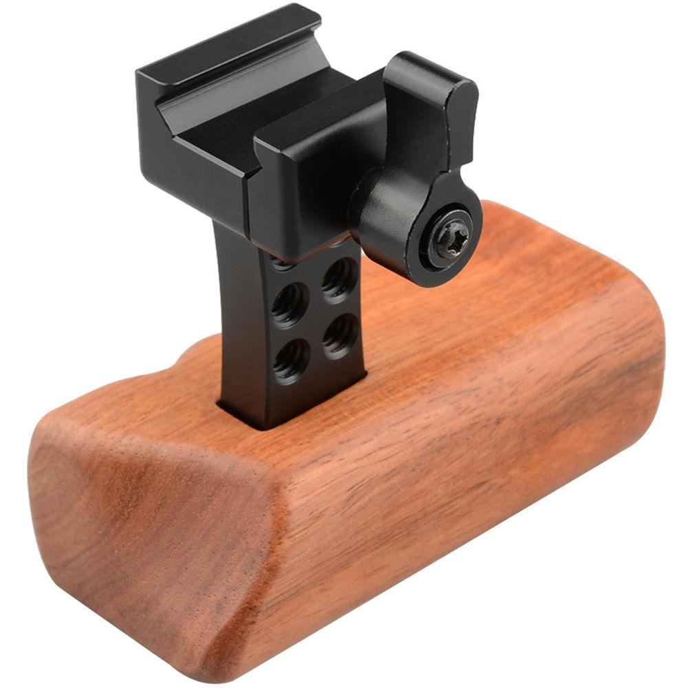 CAMVATE Quick Release Left Hand Wood Handle Grip for Select DV and DSLR Camera Cages