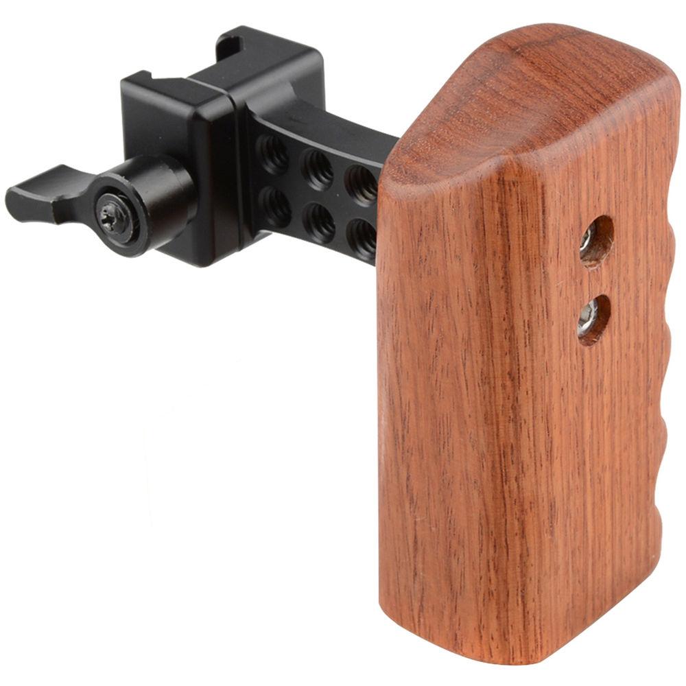 CAMVATE Quick Release Right Hand Wood Handle Grip for Select DV and DSLR Camera Cages
