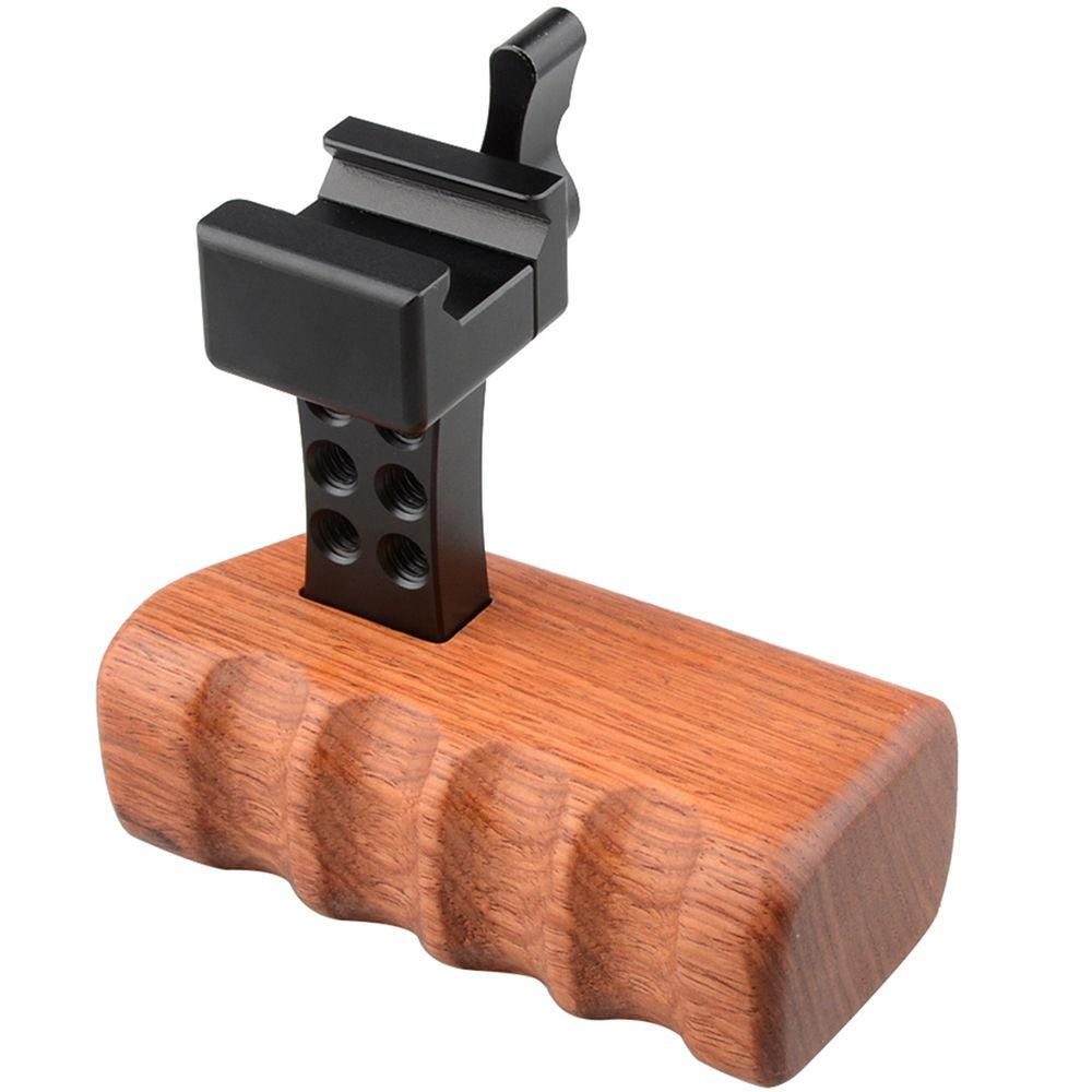 CAMVATE Quick Release Right Hand Wood Handle Grip for Select DV and DSLR Camera Cages