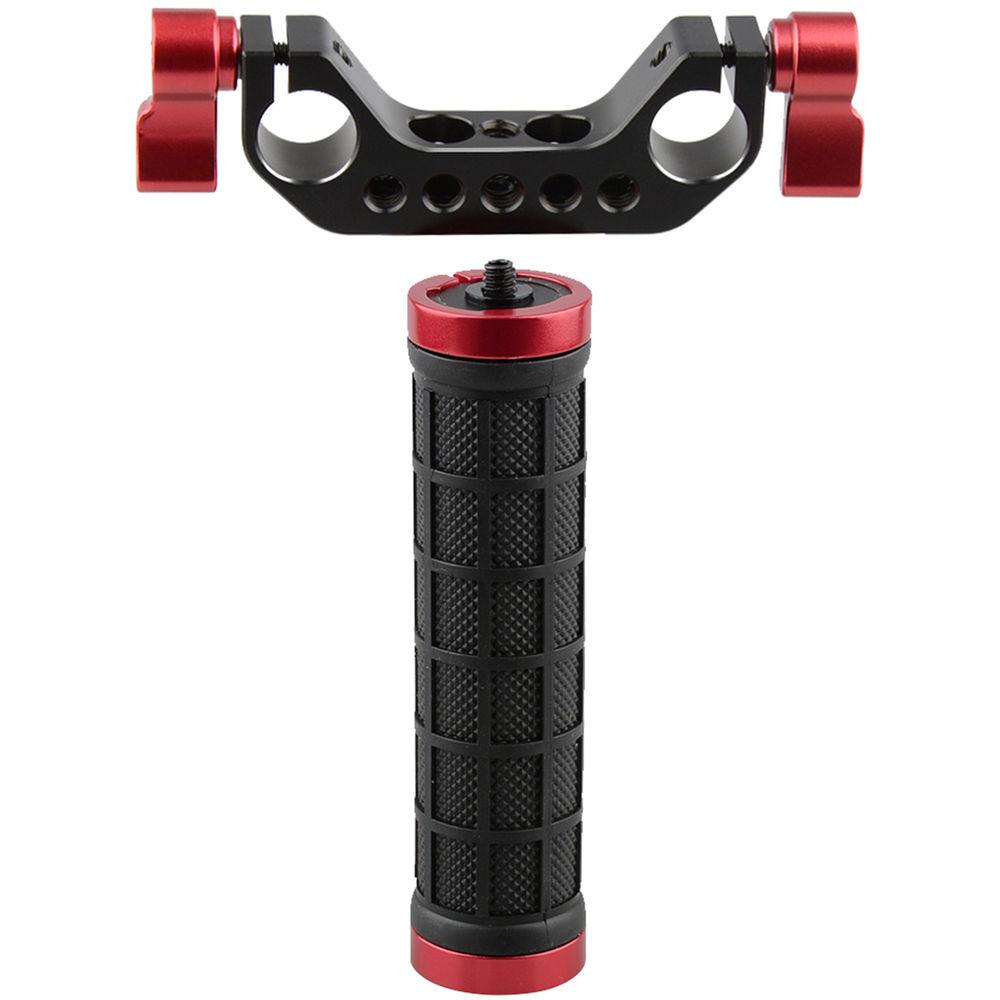 CAMVATE Single Mid-Handle Handheld Camera Stabilizer Hand Grip with Stabilizer Rod Clamp