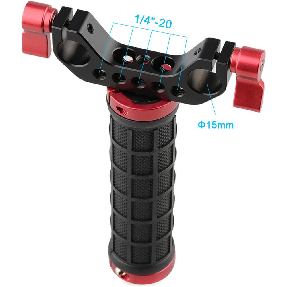 CAMVATE Single Mid-Handle Handheld Camera Stabilizer Hand Grip with Stabilizer Rod Clamp