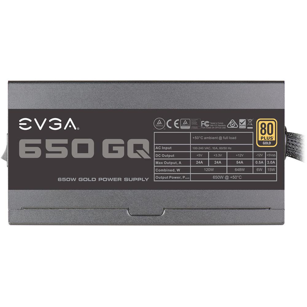 EVGA 650 GQ 650W 80 Plus Gold Semi-Modular Power Supply