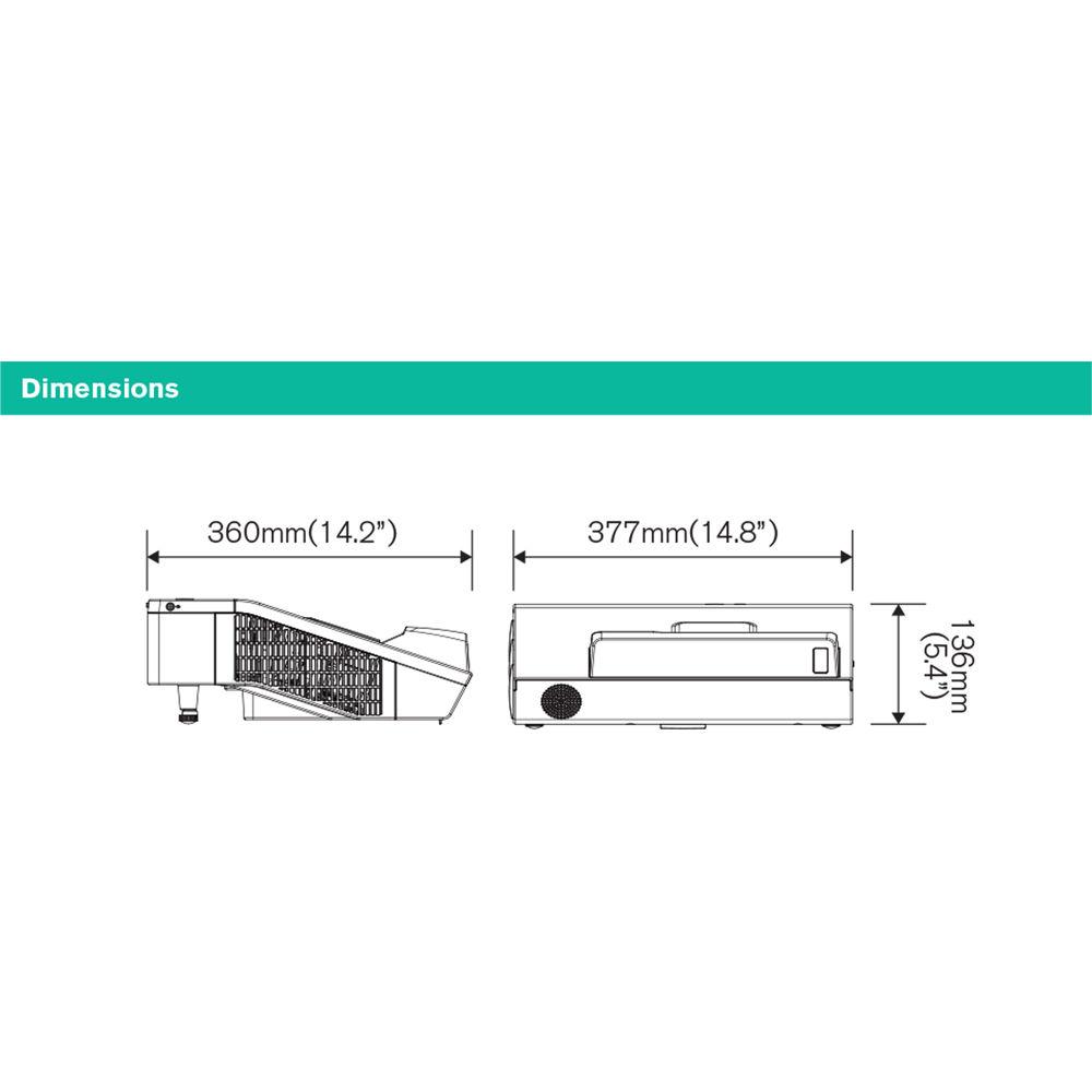 Hitachi CP-TW3506 3700-Lumen WXGA Interactive Ultra Short Throw 3LCD Projector