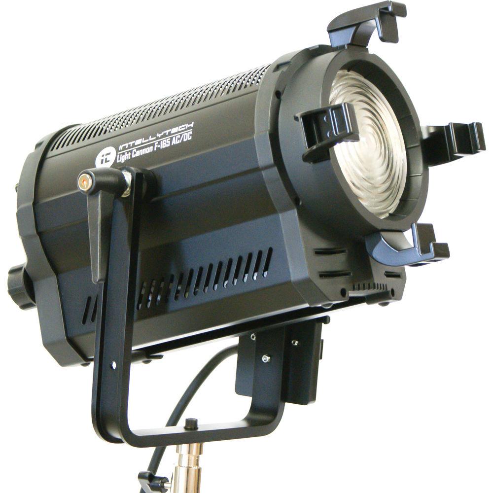 Intellytech Light Cannon F-165 AC DC Bi-Color High Output LED Fresnel with Wi-Fi and V-Mount Battery Plate