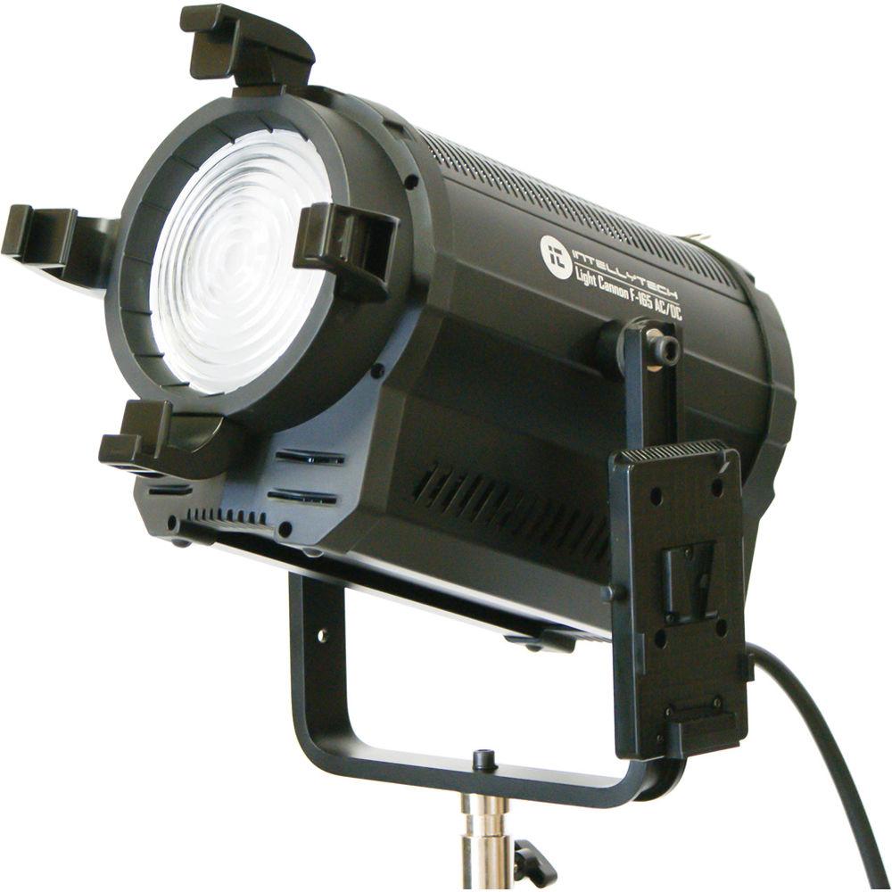 Intellytech Light Cannon F-165 AC DC Bi-Color High Output LED Fresnel with Wi-Fi and V-Mount Battery Plate