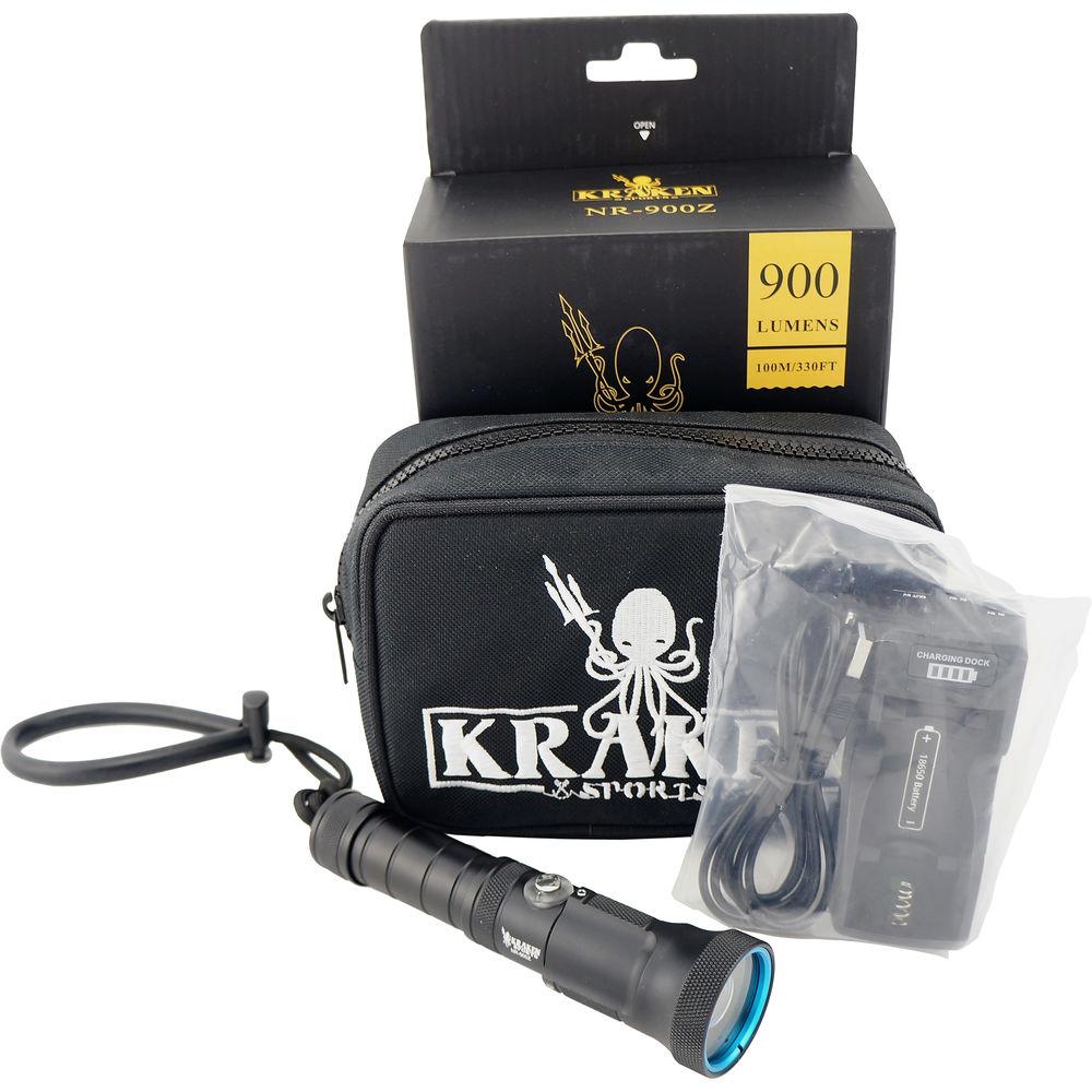 Kraken Sports NR-900 Zoom 900-Lumen Dive Light