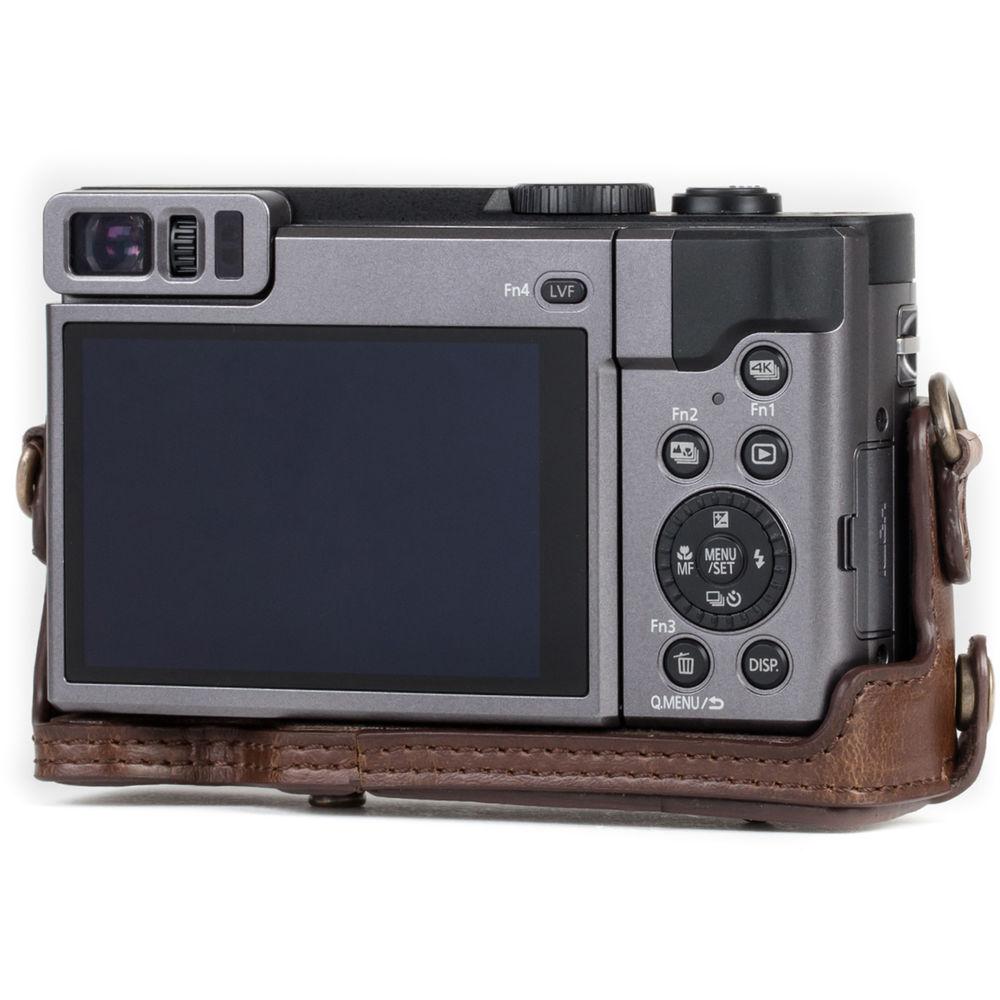 MegaGear Ever Ready Leather Camera Case for Panasonic LUMIX DC-ZS70 or DC-TZ90