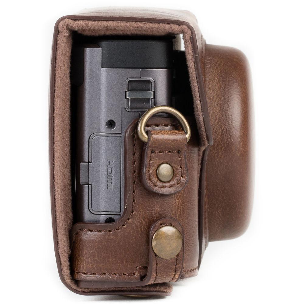 MegaGear Ever Ready Leather Camera Case for Panasonic LUMIX DC-ZS70 or DC-TZ90