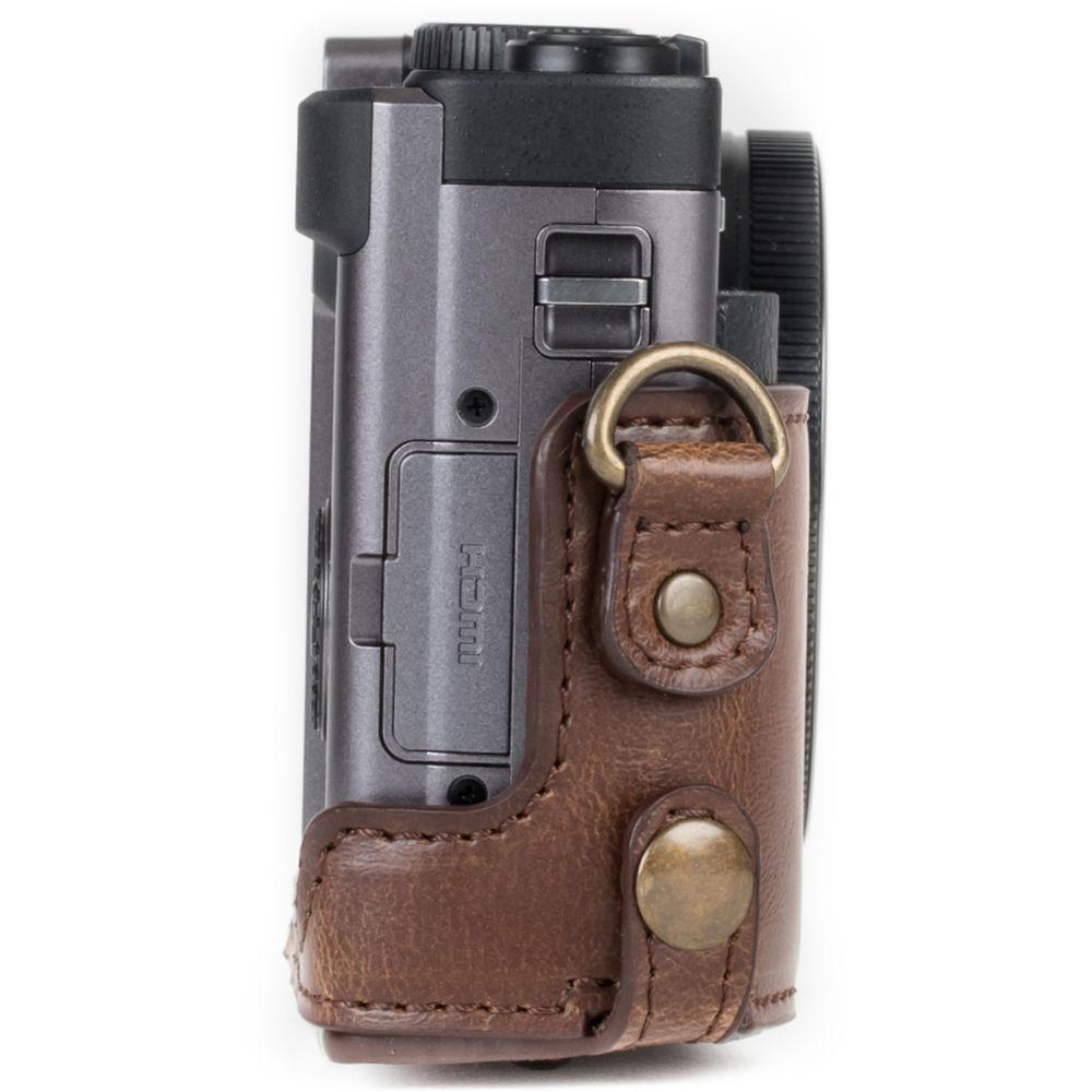 MegaGear Ever Ready Leather Camera Case for Panasonic LUMIX DC-ZS70 or DC-TZ90