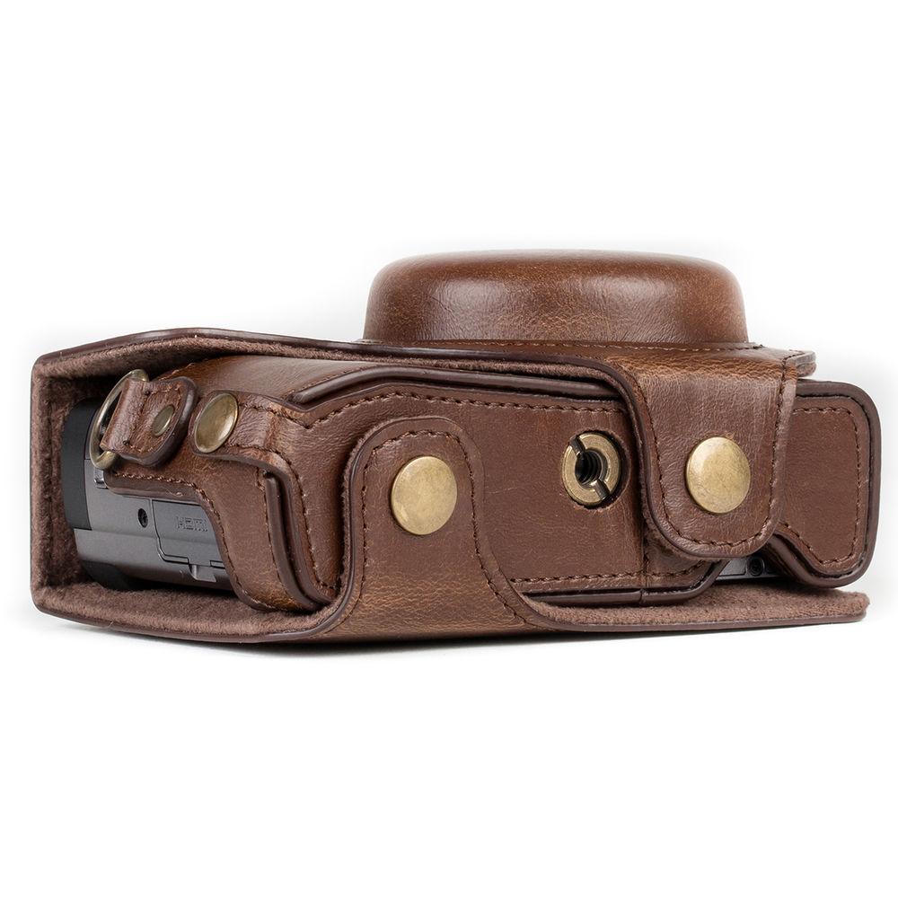 MegaGear Ever Ready Leather Camera Case for Panasonic LUMIX DC-ZS70 or DC-TZ90