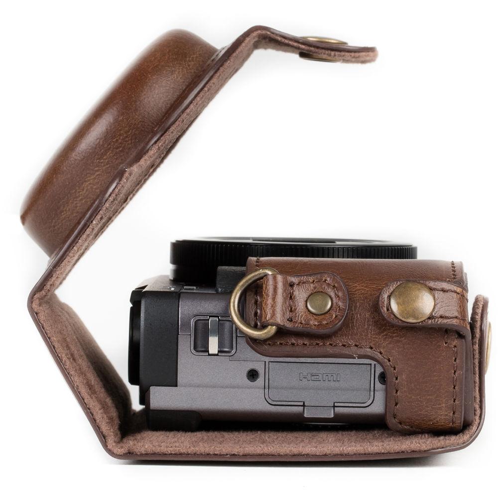 MegaGear Ever Ready Leather Camera Case for Panasonic LUMIX DC-ZS70 or DC-TZ90
