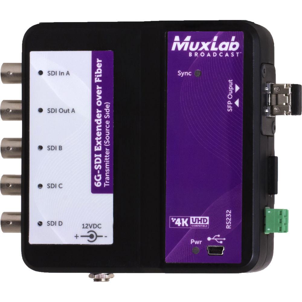 MuxLab 6G-SDI Extender over Fiber Optic with Return Channel