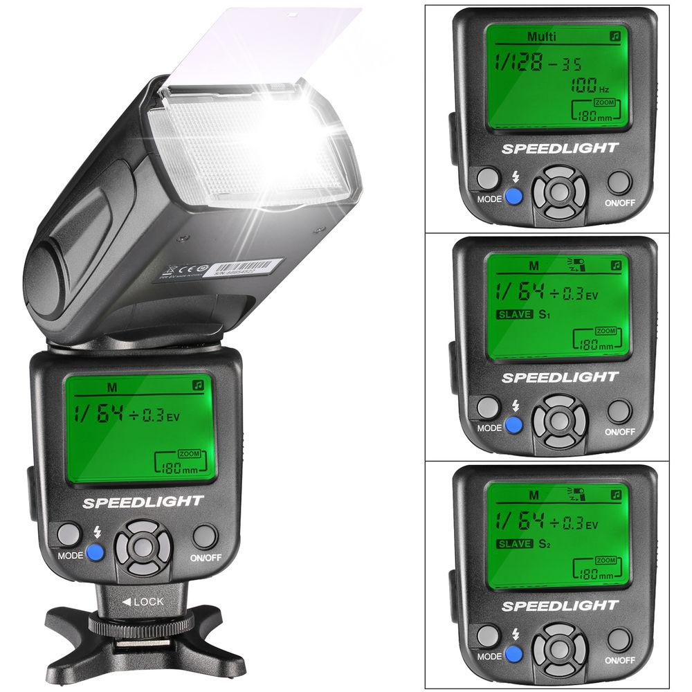 Neewer NW620 Flash with FC-16 Trigger and Accessories Kit for Nikon and Canon Cameras