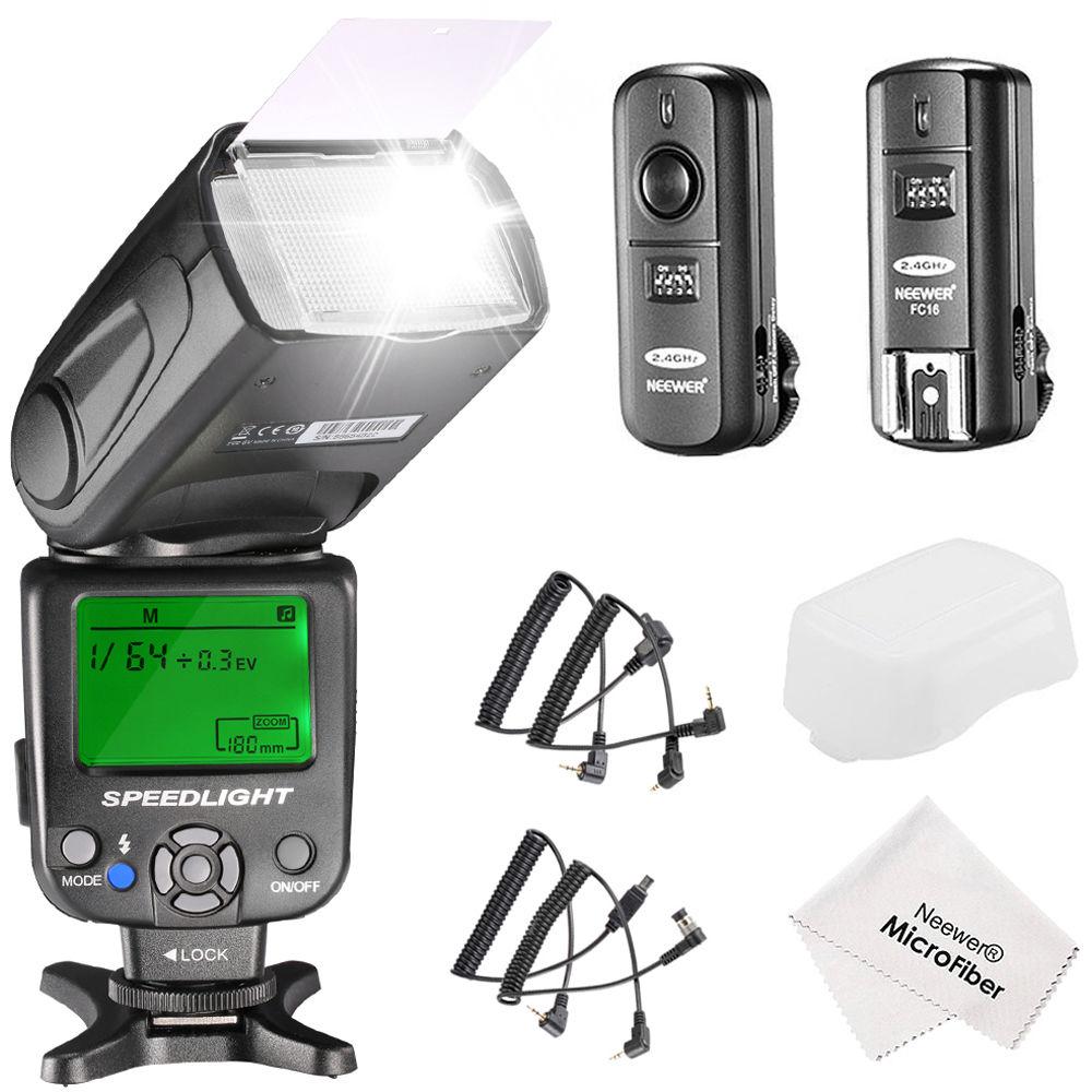Neewer NW620 Flash with FC-16 Trigger and Accessories Kit for Nikon and Canon Cameras