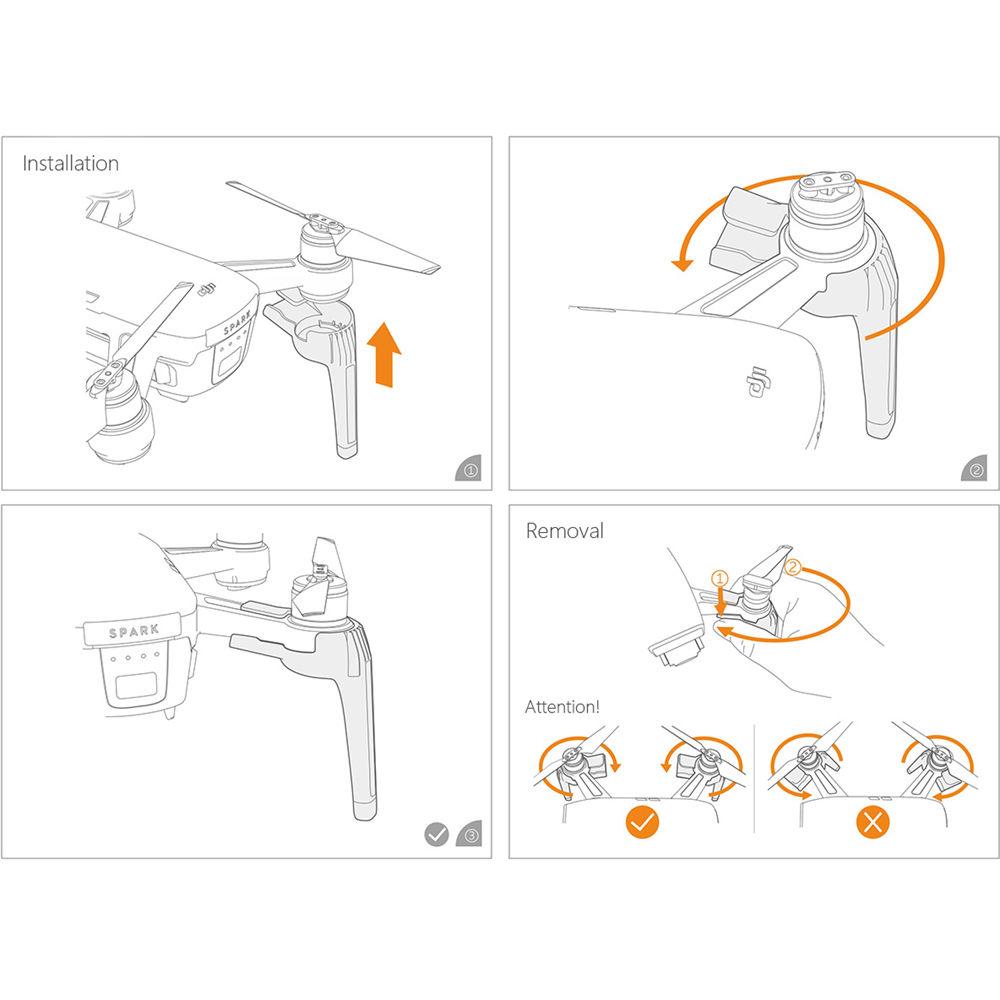PGYTECH Landing Gear Risers For Spark