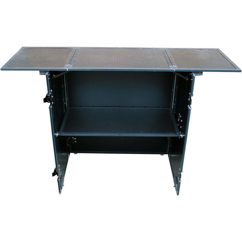 ProX Transformer Series Fold-Away DJ Performance Desk Facade with Wheels