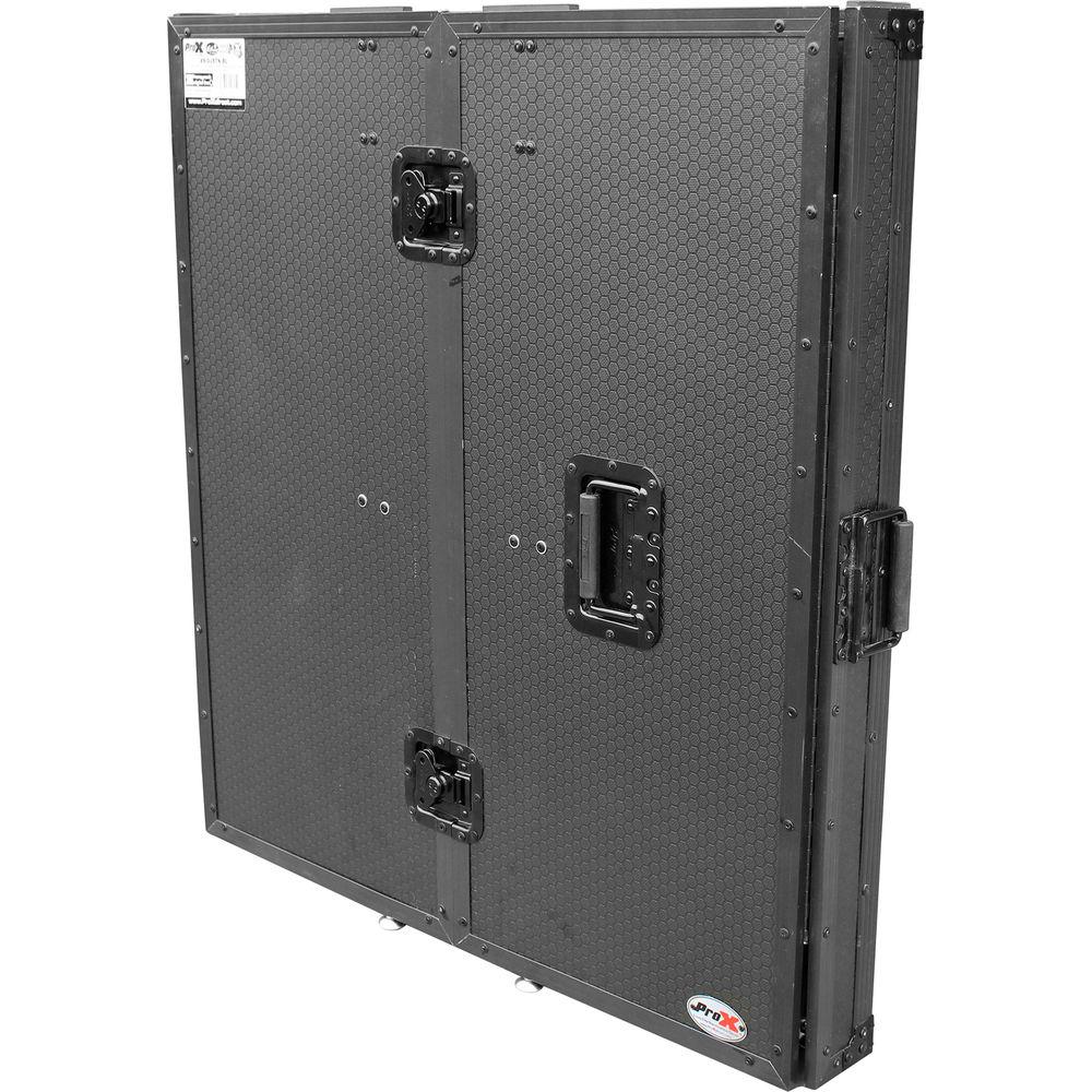 ProX Transformer Series Fold-Away DJ Performance Desk Facade with Wheels