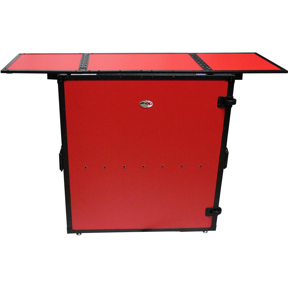 ProX Transformer Series Fold-Away DJ Performance Desk Facade with Wheels