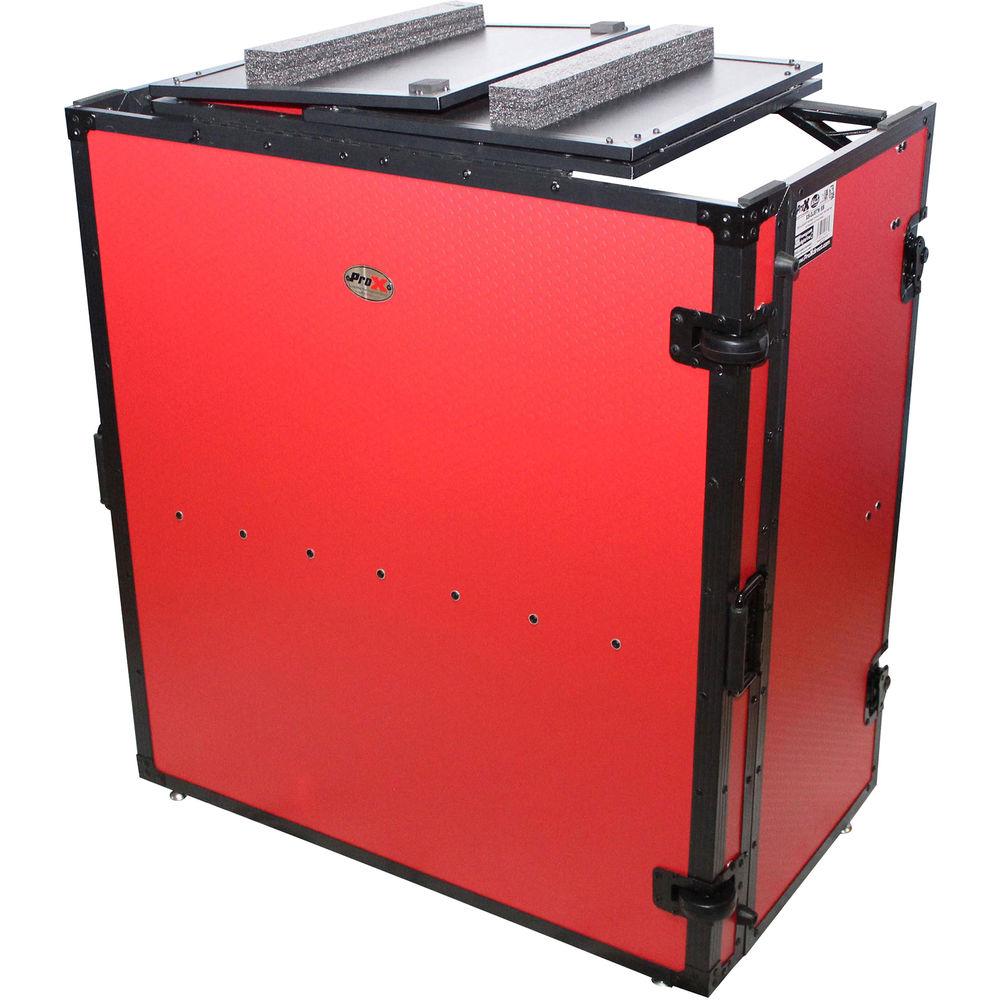 ProX Transformer Series Fold-Away DJ Performance Desk Facade with Wheels