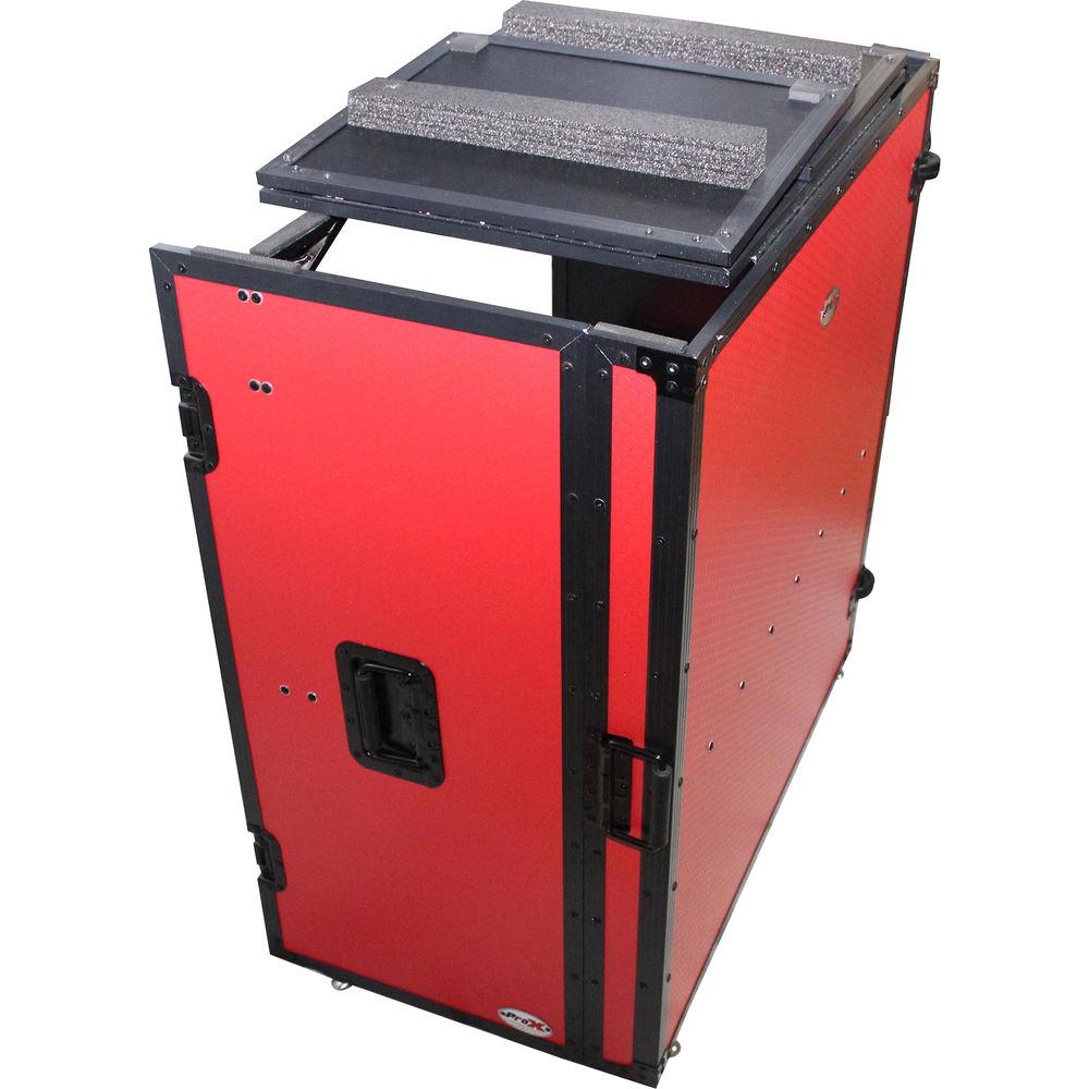 ProX Transformer Series Fold-Away DJ Performance Desk Facade with Wheels