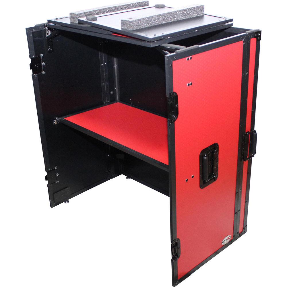 ProX Transformer Series Fold-Away DJ Performance Desk Facade with Wheels